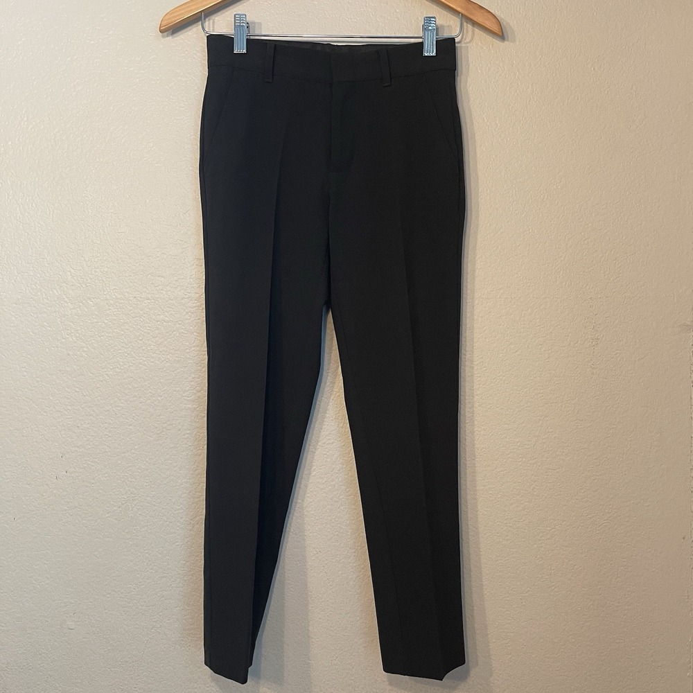Van Heusen Boys Size 10 Black Slacks Dress Pants Church Formal Regular Fit